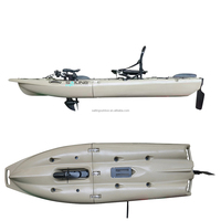 10ft modulaire en plastique multifonctionnel Kayak moulage rotatif bateau de pêche pied pédale lecteur chaise pagaie porte-canne PE coque vente
