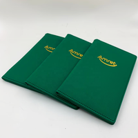 Luxueux Pliable Vert Faux Cuir Bill Dossier Personnalisé Restaurant Taverne Check Holder
