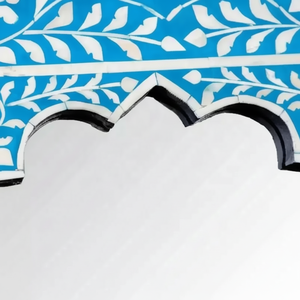 Espejo de pared tradicional de madera de alta calidad, marco de incrustaciones de hueso redondo, decoración del hogar con incrustaciones de hueso de buena calidad - Product Image 1