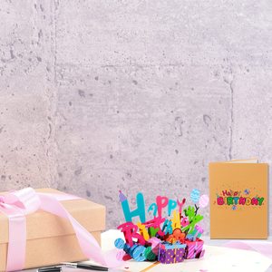 Cartolina <span class=keywords><strong>di</strong></span> <span class=keywords><strong>buon</strong></span> <span class=keywords><strong>compleanno</strong></span> fatta a mano 3D Design personalizzato per la famiglia e gli amici per uso domestico e commerciale per i messaggi dei desideri - Product Image 3