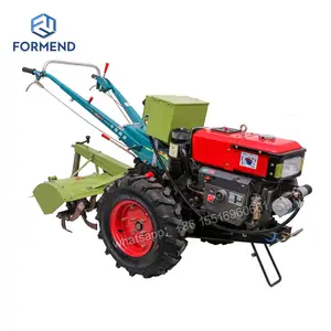 Cinese motocoltivatore giardino usato mini trattore con ditcher,rotovator, mietitrebbia e semina macchina