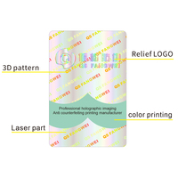 Autocollants holographiques 3D rectangulaires à usage unique, logo personnalisé, vinyle anti-contrefaçon, pour l'artisanat et les cadres photo