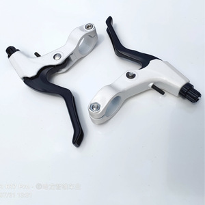 Palancas de freno de bicicleta de aleación de aluminio en blanco y negro, 3 dedos, para bicicleta de montaña - Product Image 2