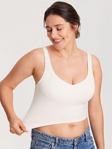 Soutien-gorge de maternité sans couture à col en V pour <span class=keywords><strong>allaitement</strong></span> sportif personnalisé pour maman, débardeur court sans manches, lingerie d'<span class=keywords><strong>allaitement</strong></span> confortable - Product Image 4