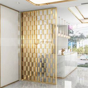 EX091 Customized Laser Cut Modern Multi-Functional Durable Stainless Steel Divider <b>Screen</b> Partition Metal Art-<b>Screen</b> Living Room - Product Image 4
