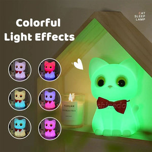<b>Led</b> Night <b>Light</b> Cute Silicone Pat Lamp Touch Kids Silicone Night <b>Light</b> Animal Cat <b>Usb</b> Rechargeable <b>Led</b> Night <b>Light</b> - Product Image 5