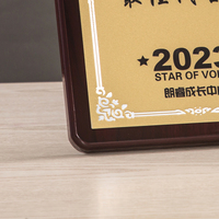 Placa de trofeo de premio de madera en blanco personalizable, Medalla Popular de MDF para empresa, escuela, bienvenida, regalos de feria MP0119