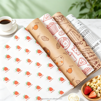 Papier absorbant jetable imprimé avec logo personnalisé, résistant à l'huile, de qualité alimentaire, pour la pâtisserie, les magasins alimentaires, usage spécial d'emballage