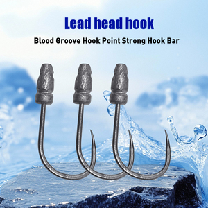 Hameçons à tête plombée miniatures pour la pêche sur glace, hameçons à ardillon pour la pêche au rockfish, accessoires de pêche pour leurres souples - Product Image 5
