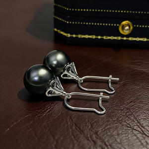 22709 Accessoires de perles DIY, support vide pour boucles d'oreilles en argent S925, bijoux en or et en argent, boucles d'oreilles avec des éléments de bijouterie ronds de 9 à 15 mm - Product Image 4