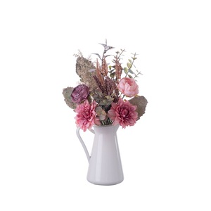 ช่อดอกกุหลาบประดิษฐ์ CallaFloral สีชมพู ทำจากพลาสติกและผ้าทอ สำหรับตกแต่งงานแต่งงานและบ้าน CF01393 - Product Image 3