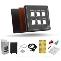 Boîtier de commande tactile LED 6P compatible avec 6 boutons programmables momentanés, panneau de commande tactile par application pour SUV, bateau, caravane