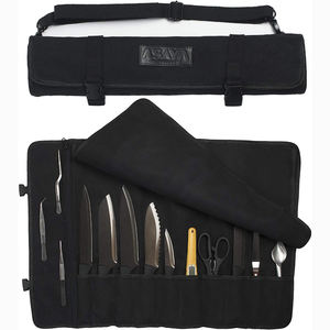 Échantillon gratuit Sac à couteaux de chef durable pour l'extérieur 15 emplacements Matériel EVA écologique Fermeture éclair Peut contenir des couteaux Accessoires de pique-nique - Product Image 1