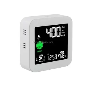 Reloj despertador de detección de dióxido de carbono VA, instrumento de calidad del aire CO2, temperatura interior, humedad