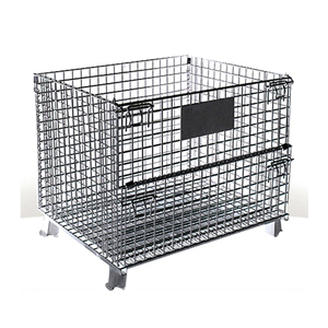 Fabricantes Fábrica de DIVERSÃO XINMIAO Q235 Aço Dobrável Gaiola De Armazenamento De Metal Com Capacidade de 500KG - Product Image 1