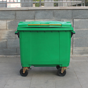 Contenedor de Basura de Plástico para Exteriores de 660L con Ruedas, Rectangular, de HDPE, para Uso Sanitario - Product Image 5