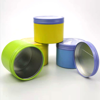 Boîte à thé en aluminium de luxe de 60 ml (2 oz) avec couvercle à vis, impression offset, petites boîtes rondes pour l'artisanat, les cosmétiques et le blush