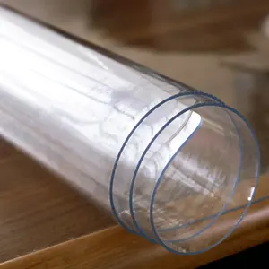 Feuille de verre souple en plastique transparent lisse de table à manger de Pvc