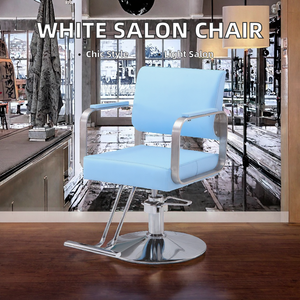 Silla <span class=keywords><strong>de</strong></span> peluquero blanca para <span class=keywords><strong>peluquería</strong></span>, elevador <span class=keywords><strong>de</strong></span> asiento <span class=keywords><strong>de</strong></span> <span class=keywords><strong>corte</strong></span> <span class=keywords><strong>de</strong></span> <span class=keywords><strong>pelo</strong></span> <span class=keywords><strong>de</strong></span> belleza <span class=keywords><strong>de</strong></span> Metal y función <span class=keywords><strong>de</strong></span> asiento grueso para hoteles - Product Image 3
