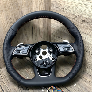 Pour <span class=keywords><strong>Audi</strong></span> R8 <span class=keywords><strong>TT</strong></span> Mk2 <span class=keywords><strong>Mk3</strong></span> B8 <span class=keywords><strong>RS</strong></span> TTS TTRs RS3 RS6 RS4 RS5 RS7 A3 D3 A4 A5 A6 C6 A7 A8 A1 Q3 Q5 Q7 Volant de Voiture en Fibre de Carbone - Product Image 1
