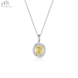 Tremendous Quality Luxury Fine Jewelry 18K Solid Gold Real Natural Yellow Diamond & Natural Diamond Pendant <b>Necklace</b> For Women - Product Image 3