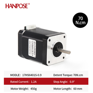 <span class=keywords><strong>Moteur</strong></span> pas à pas HANPOSE 42 12V à bas prix 17HS6401S-0.9, couple élevé 70N.cm 1.2A, <span class=keywords><strong>moteur</strong></span> pas à pas <span class=keywords><strong>Nema</strong></span> <span class=keywords><strong>17</strong></span> pour motos électriques - Product Image 2