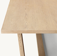 Ensemble de salle à manger de luxe Montecito, design traditionnel, table à manger rectangulaire à tréteaux, style bois de chêne, meubles pour la maison