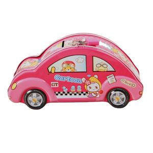 Portamonete in metallo per bambini di alta qualità a forma di auto salvadanaio con serratura e chiavi - Product Image 4