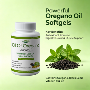 Huile d'origan biologique naturelle en gélules à marque privée, soutien immunitaire, haute teneur en carvacrol, complément alimentaire à base de plantes, services ODM et OEM disponibles - Product Image 3