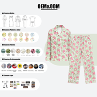 Pyjama Hongbo de bonne qualité pour femme, en coton, col à revers, ensemble de vêtements de nuit pour femmes, vêtements de nuit pour femmes