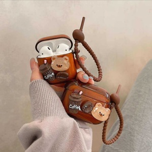 Adecuado para oso 3D de color caramelo estilo Instagram con cadena AirPods Pro funda para auriculares inalámbricos - Product Image 1