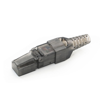 Pasokan kabel Ethernet colokan laki-laki tidak penggulung Internet Cat6 RJ 45 steker tanpa sentuh untuk 23awg-26awg Lan kabel