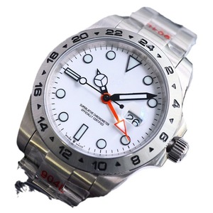 Đồng hồ cơ Explorer Two Men's GMT màu đen cho Cola Ring Mặt số bằng thép không gỉ Báo động 22mm - Product Image 5