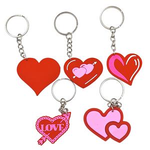 Porte-clés créatif et mignon pour couple, cœur rose en PVC imprimé UV, Saint-Valentin, mariage, petit cadeau, porte-clés, pendentif en stock - Product Image 3