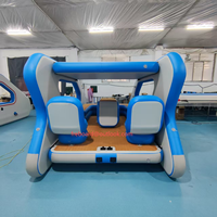 Bateau-maison gonflable Freboard, alimenté à l'énergie solaire, personnalisable, en PVC, pour fêtes, catamaran, capacité 500 kg
