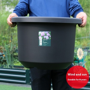 Maceta de plástico grueso al por mayor control de raíces transpirable grueso exterior grande calibre 50 árbol negro Castillo pico maceta moderna - Product Image 3
