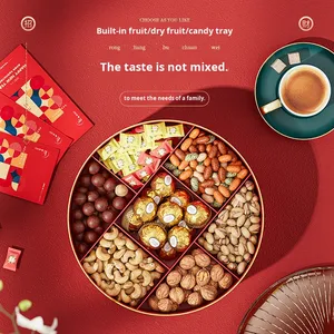 Elk Multi-layer Candy Storage Box Sala Mesa De Café Placa De Frutas Secas Tampa Compartimentada Casamento Frutas Doces Festivo Novo - Product Image 3