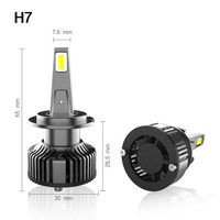 Nueva Bombilla LED H11 para Faros Delanteros de Auto, 20000LM, H1/H3/HB3/9005/HB4/9006/9012/H7, IP65 Impermeable, 6000K, 50000 Horas de Duración