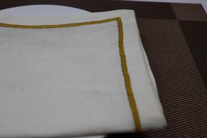 Serviettes de table en lin avec logo personnalisé, serviettes en tissu réutilisables pour restaurant et hôtel - Product Image 4