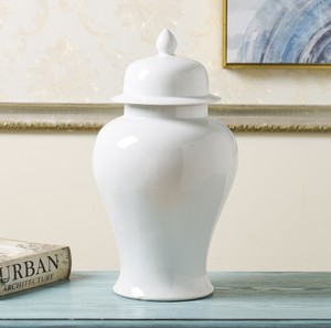 Semplice verde grande mostra vaso di porcellana vaso di zenzero per la decorazione domestica