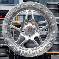 Rines Personalizados para Carreras de Drag, 5x112, 5x114.3, 5x120, 5x4.75, 5 Radios, Pulidos, Forjados, con Beadlock, para Corvette C8, C10, BMW, Mustang
