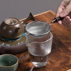 New purple bamboo handle stainless steel <b>tea</b> strainer, <b>tea</b> filter, <b>tea</b> utensil, <b>tea</b> <b>set</b> accessories for the Six Gentlemen of - Product Image 3