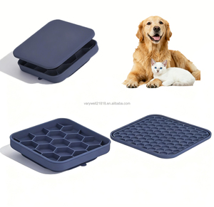 VaryWell Nuevo, MOQ Bajo, Logotipo Personalizado, <span class=keywords><strong>Dispositivo</strong></span> Anti-ahogo, Tapete para Lamer para Perros 3 en 1, Comedero Lento para Perros con Tapa - Product Image 1