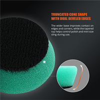 SPTA 1" 32mm Tampons de polissage professionnels en mousse à haute efficacité, à fixation auto-agrippante, pour coupes lourdes et zones difficiles d'accès, pour le detailing automobile