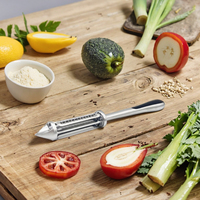 Roestvrijstalen Multifunctionele Draaibare Dunschiller Huishoudelijke Keuken Fruit & Groente Gereedschap Met Zinklegering Nieuw Ontwerp Voor Gemakkelijk Peeling