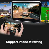Moniteur de voiture multifonction Android 10.0 Appui-tête TV 4K avec écran tactile GPS LCD pour Mercedes Benz Supports WiFi Bluetooth USB