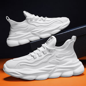 Nuovo arrivo scarpe da passeggio in stile scarpe da ginnastica in pizzo lavorato a maglia da uomo scarpe sportive casual personalizzate da corsa sneakers in maglia - Product Image 3