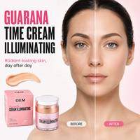 Crème à l'acide hyaluronique OEM ODM pour le visage, crème hydratante illuminante et éclaircissante pour le visage, avec logo personnalisé