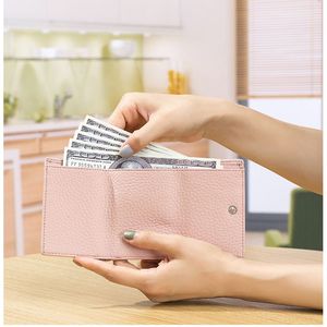 Genuine Leather Financial Cloth Rfid Coin Purse <strong>Wallet</strong> Women's <strong>Wallet</strong> Short Purse Mini <strong>Wallet</strong> Gift <strong>for</strong> Ladies <strong>Teen</strong> Girls - Product Image 4