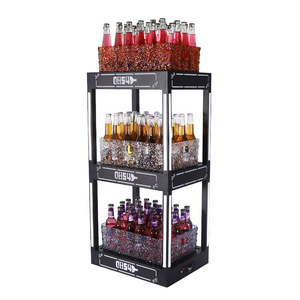 LED Illuminated Beverage <b>Display</b> <b>Rack</b> For Bars Nightclubs KTV Commercial Use With Colorful Lighting - Product Image 5